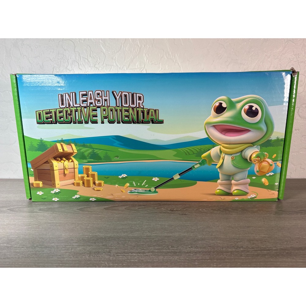 HYTIREBY MD-1011 Kids Metal Detector‎ Green Frog Theme Treasure Hunter Toy NEW